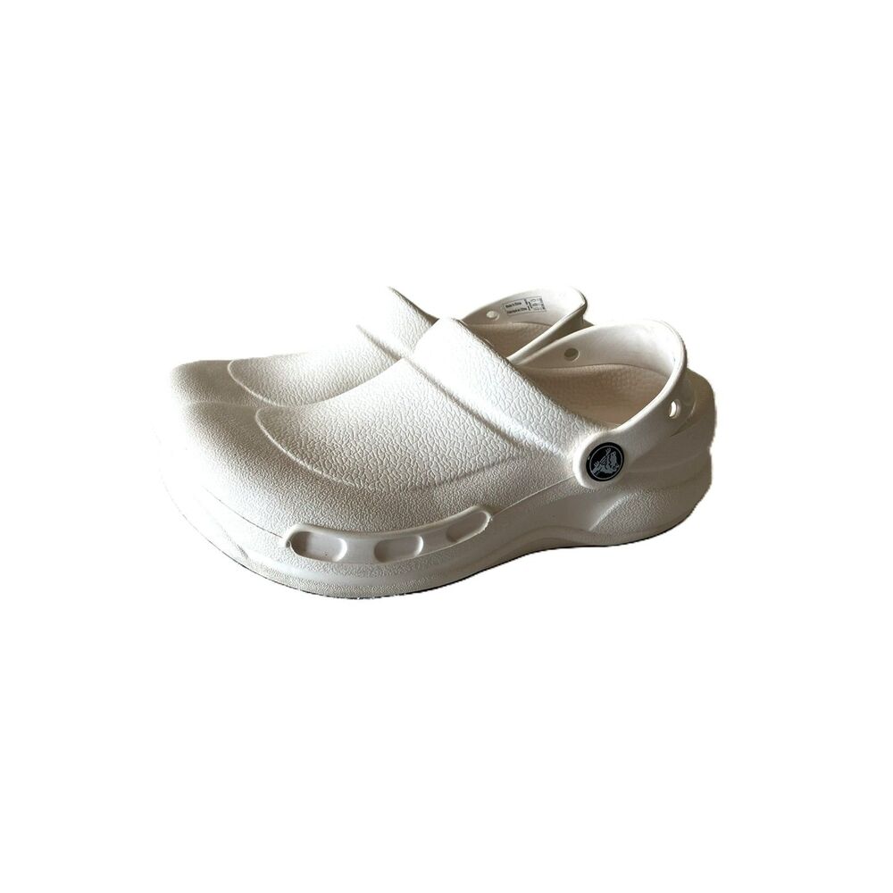 Crocs On-The-Clock White Work Clogs Slip Resistant Mens 4 Womens 6